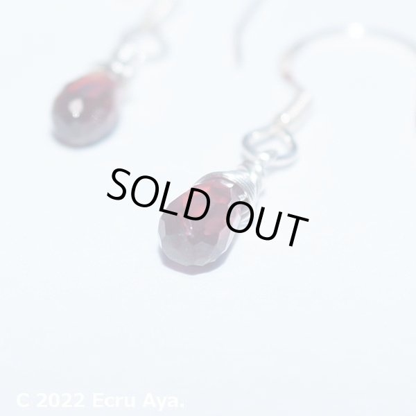 画像5: *小寒*宝石質ガーネットAAAのピアス (5)