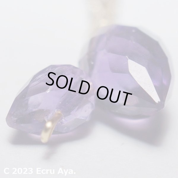 画像5: *氷解*宝石質アメジストのフラワーバドのネックレス (5)