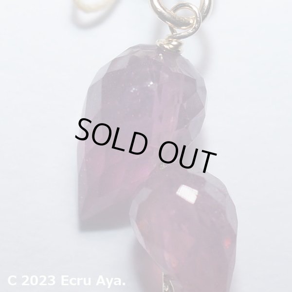 画像2: *盛夏*宝石質ルビーAAAフラワーバドのピアス (2)