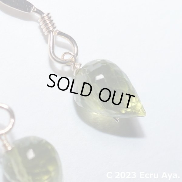 画像3: *天の川*宝石質ペリドットAAAフラワーバドのピアス (3)