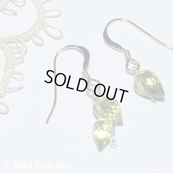 画像4: *天の川*宝石質ペリドットAAAフラワーバドのピアス (4)