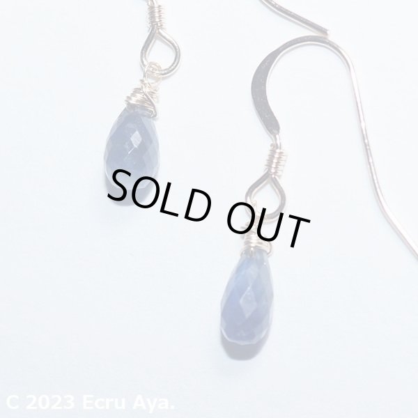 画像4: *雨月*宝石質サファイアAAAのピアス (4)