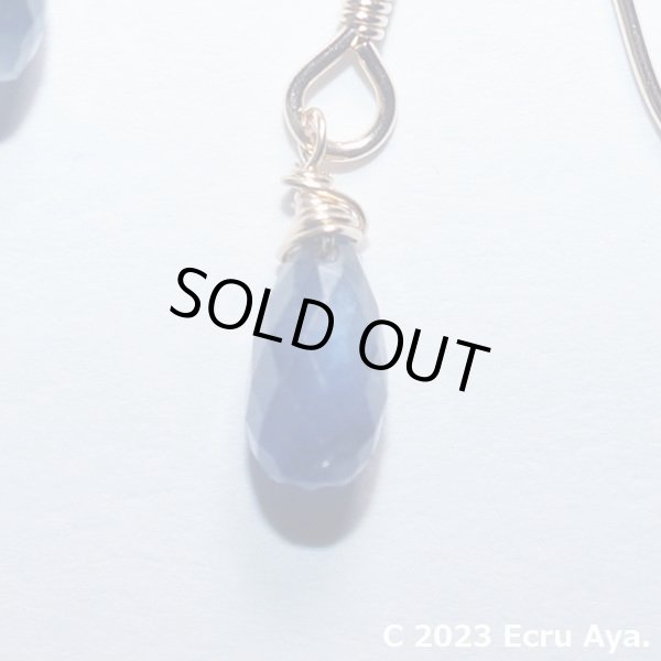 画像3: *雨月*宝石質サファイアAAAのピアス (3)