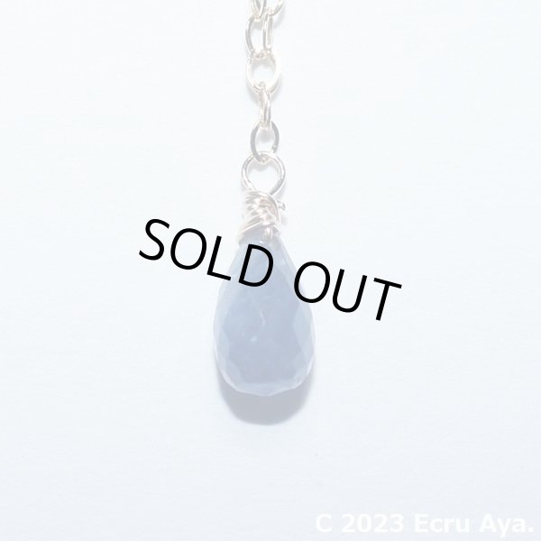 画像2: *立待月*宝石質サファイアAAAのネックレス (2)