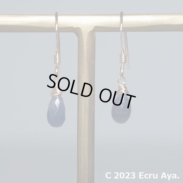 画像7: *雨月*宝石質サファイアAAAのピアス (7)